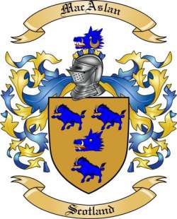 Mac Aslan Family Crest from Scotland