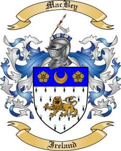 Mac Bey Family Crest from Ireland