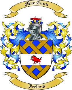 Mac Cann Family Crest from Ireland
