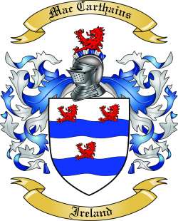 Mac Carthains Family Crest from Ireland