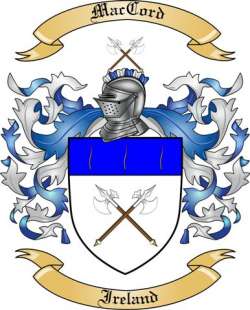 Mac Cord Family Crest from Ireland