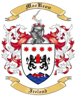 Mac Keon Family Crest from Ireland