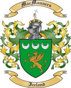 Mac Manners Family Crest from Ireland