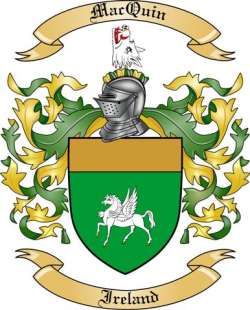 Mac Quin Family Crest from Ireland