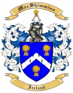 Mac Shimmins Family Crest from Ireland