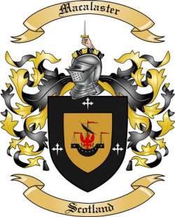 Macalaster Family Crest from Scotland