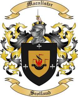 Macalister Family Crest from Scotland