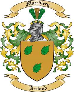 Macchlery Family Crest from Ireland