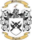 Maddeson Family Crest from England