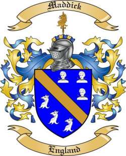 Maddick Family Crest from England