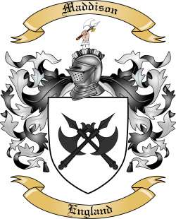 Maddison Family Crest from England