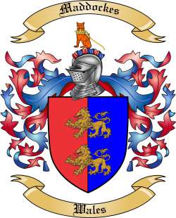 Maddockes Family Crest from Wales