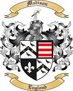 Madison Family Crest from England