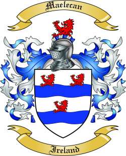 Maelecan Family Crest from Ireland