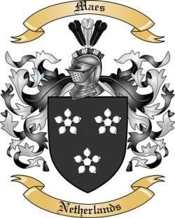 Maes Family Crest from Netherlands