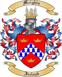 Maighin Family Crest from Ireland