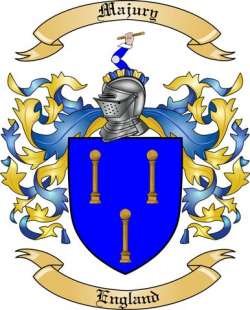 Majury Family Crest from England