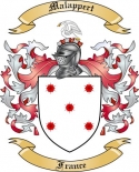 Malappert Family Crest from France