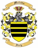 Maletta Family Crest from Italy