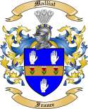 Malliat Family Crest from France