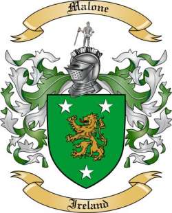 Malone Family Crest from Ireland