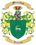 Manahan Family Crest from Ireland