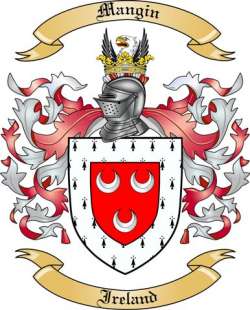 Mangin Family Crest from Ireland