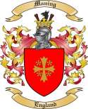 Maning Family Crest from England