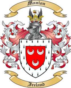 Manion Family Crest from Ireland