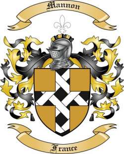 Mannon Family Crest from France