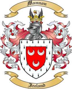 Mannon Family Crest from Ireland