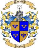 Mansfield Family Crest from England