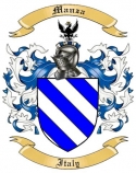 Manza Family Crest from Italy
