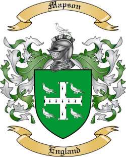 Mapson Family Crest from England