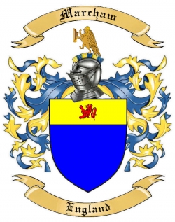 Marcham Family Crest from England