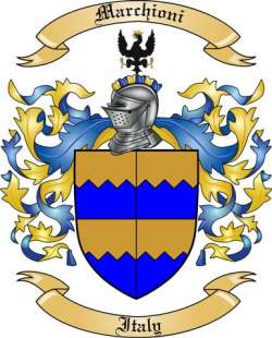 Marchioni Family Crest from Italy
