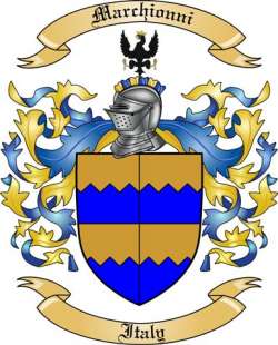 Marchionni Family Crest from Italy