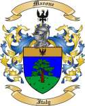 Marone Family Crest from Italy