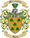 Marroquines Family Crest from Spain
