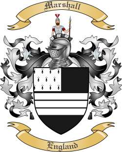 Marshall Family Crest from England
