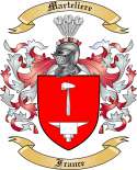 Marteliere Family Crest from France