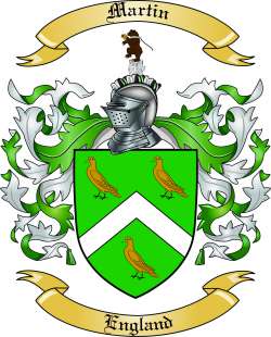 Martin Family Crest from England2
