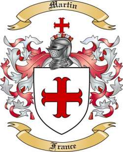 Martin Family Crest from France2