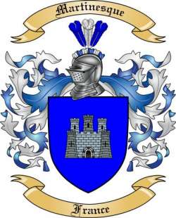 Martinesque Family Crest from France