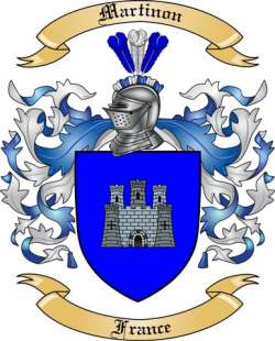 Martinon Family Crest from France