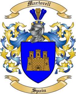 Martorell Family Crest from Spain