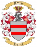 Martyn Family Crest from England