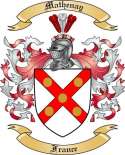 Mathenay Family Crest from France