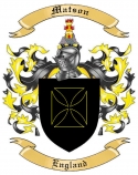 Matson Family Crest from England