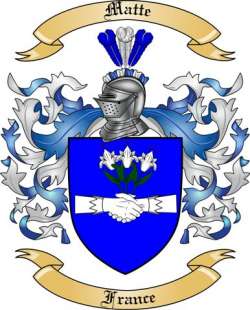 Matte Family Crest from France